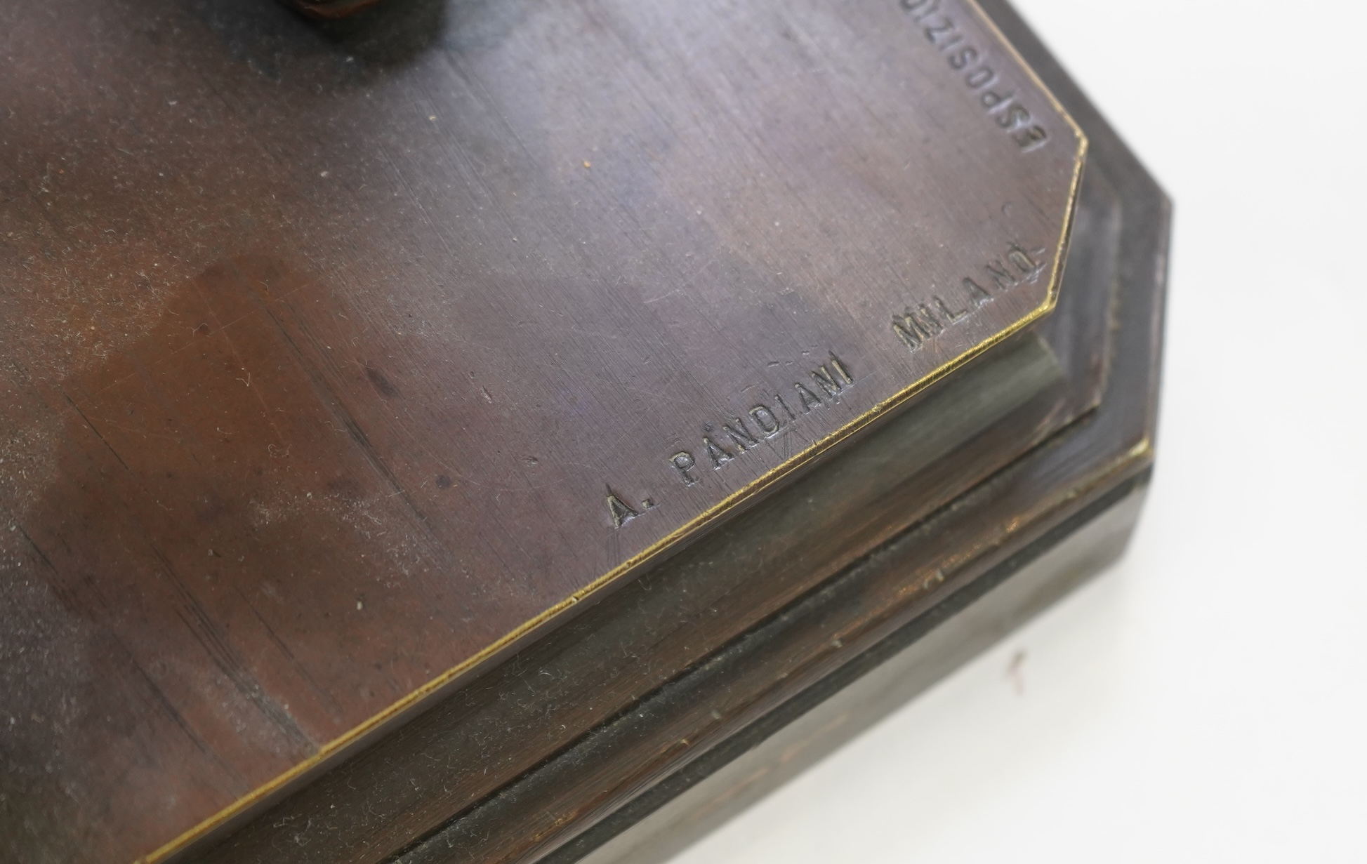 Antonio Pandiani (1838-1928). A bronze study of Victor Emmanuel II of Italy